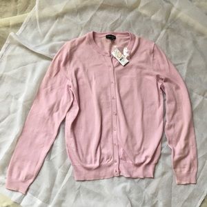 Pink button down cardigan sweater